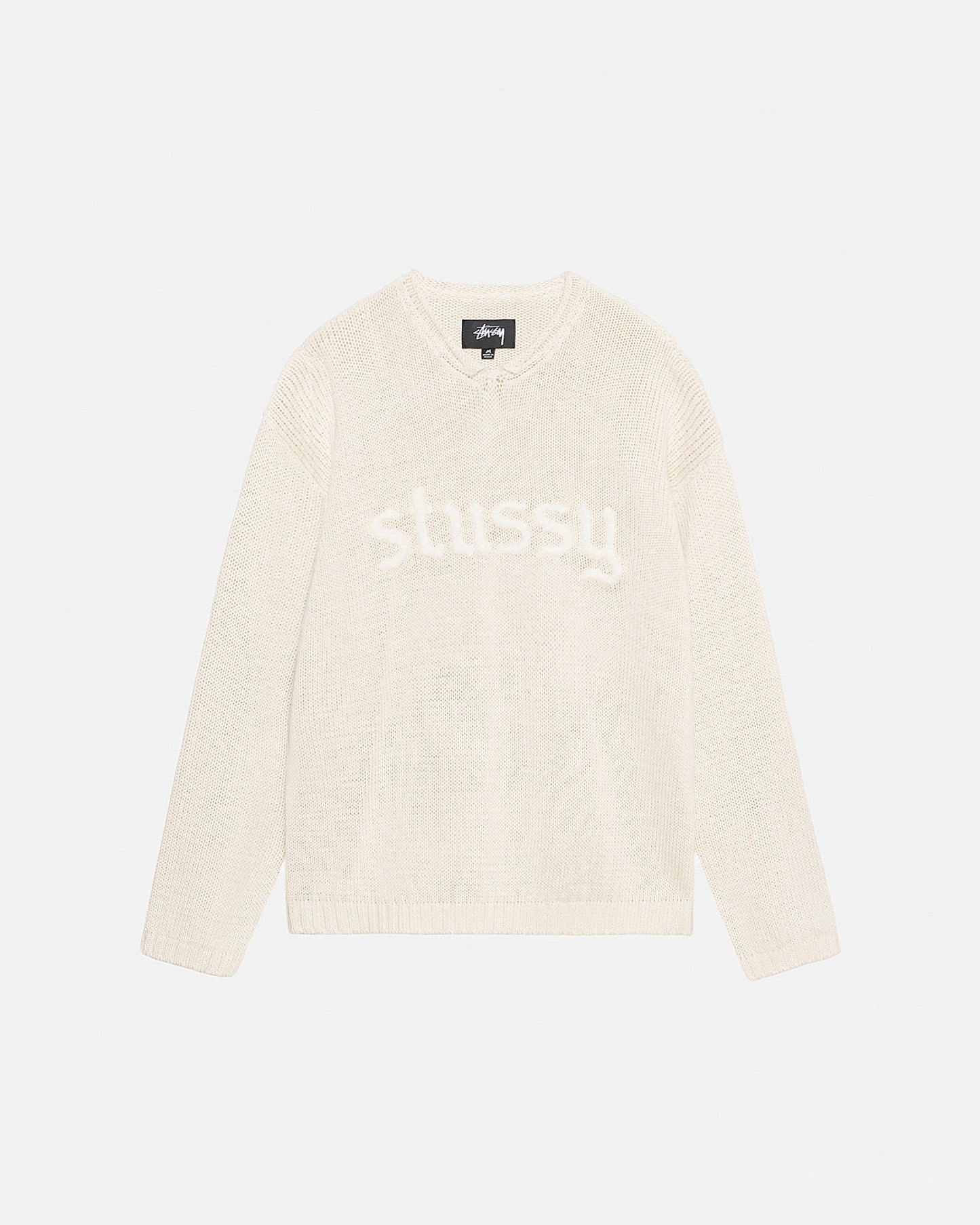 EMBROIDERED V-NECK LOGO SWEATER