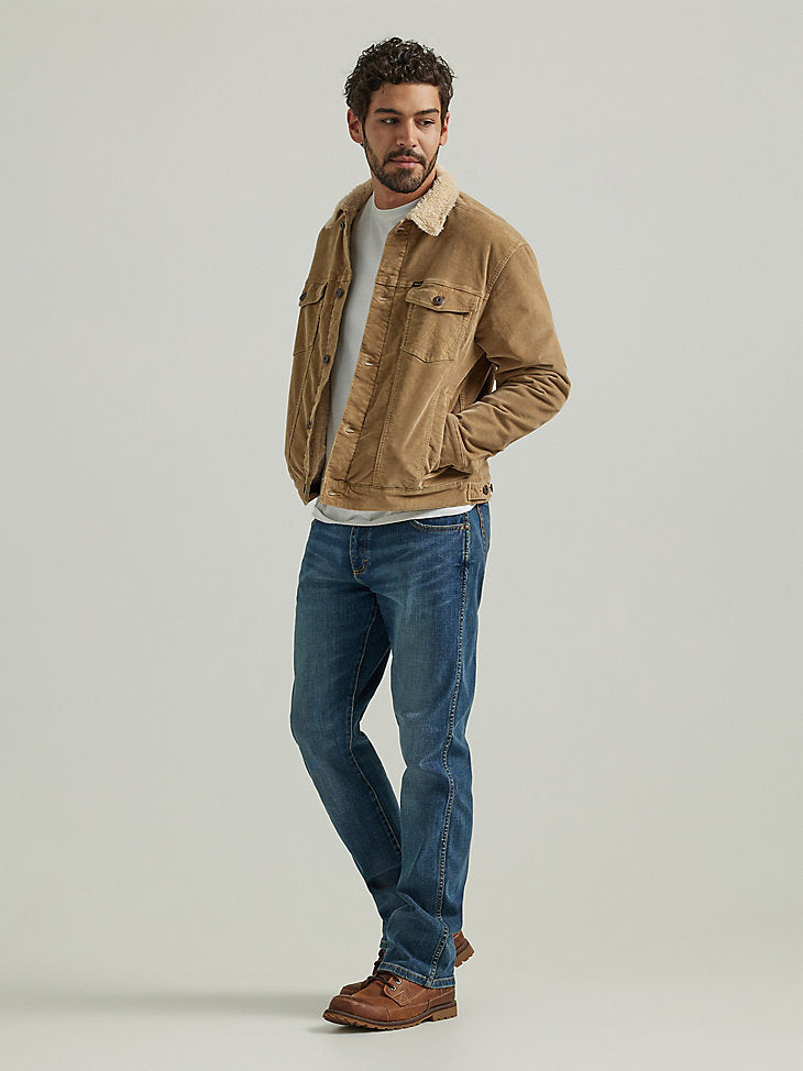 Men's Sherpa Lined Corduroy Trucker Jacket