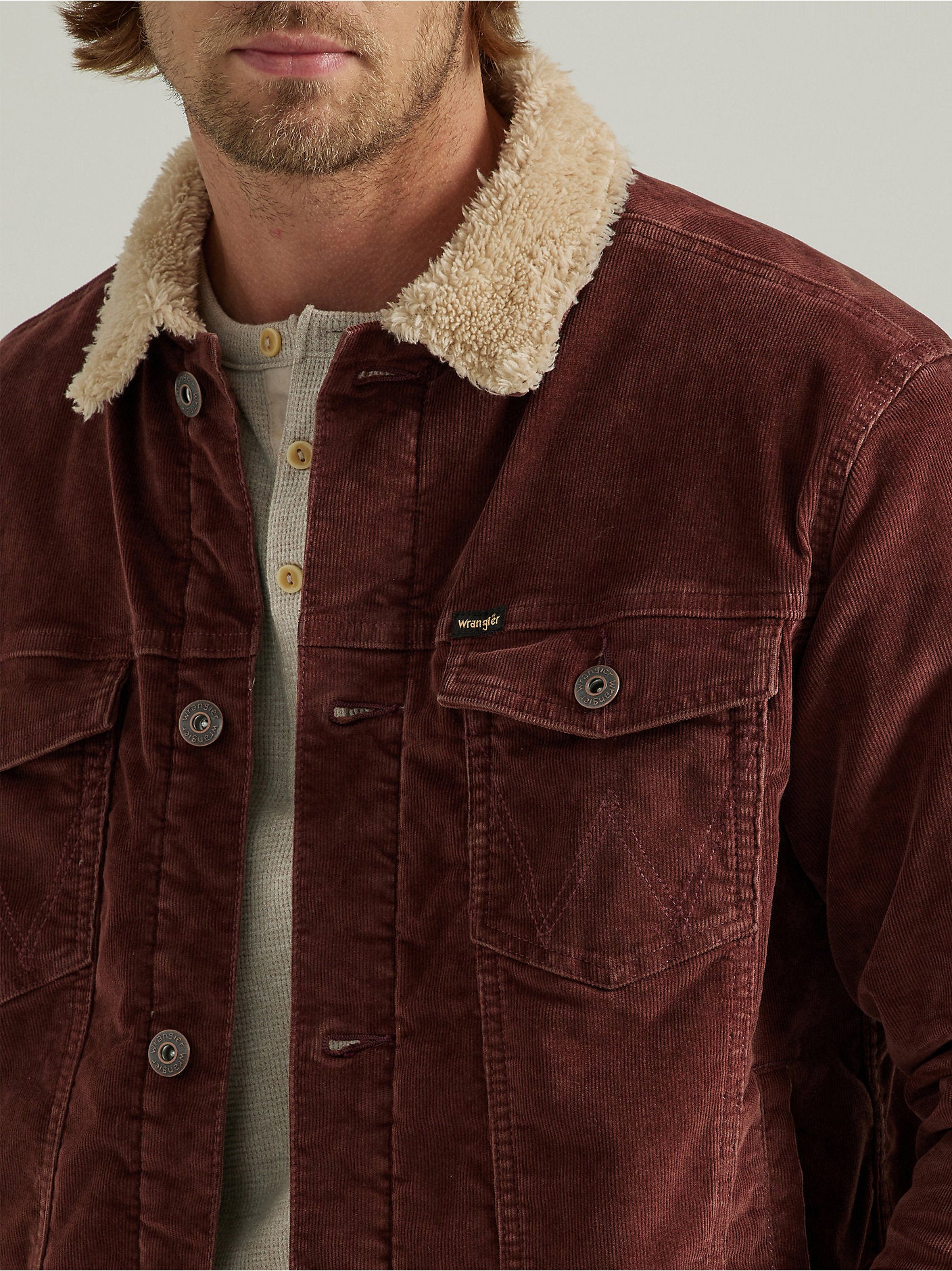 Men's Sherpa Lined Corduroy Trucker Jacket