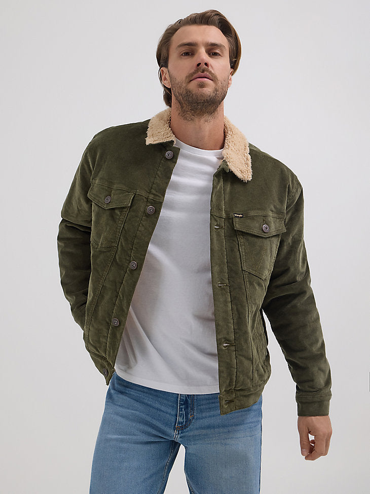 Men's Sherpa Lined Corduroy Trucker Jacket