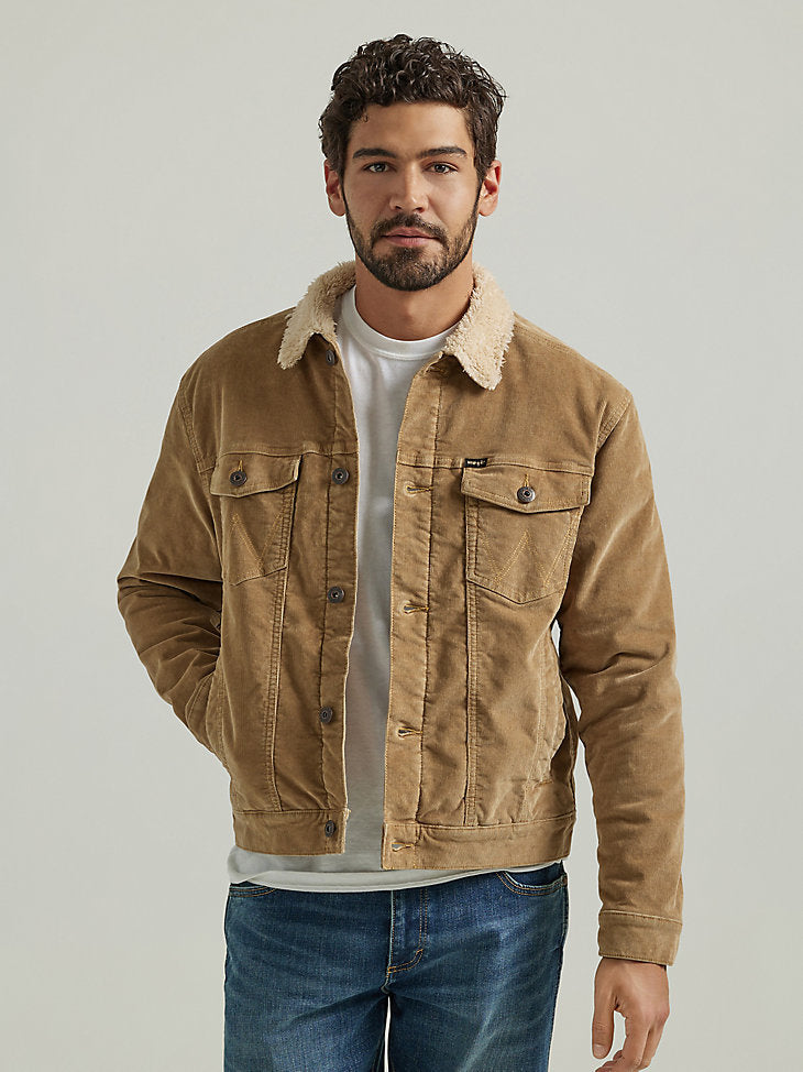 Men's Sherpa Lined Corduroy Trucker Jacket